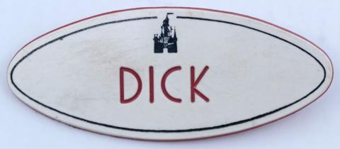 1970s Disneyland Cast Member Dick Name Tag - ID: augdisneyana21176 Disneyana
