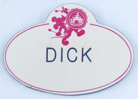 1986 Disneyland Cast Member Dick Name Tag - ID: augdisneyana21180 Disneyana