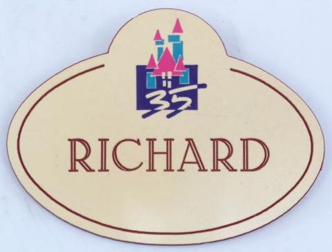 1990 Disneyland Cast Member Richard Name Tag - ID: augdisneyana21181 Disneyana