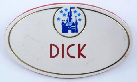 1970s Disneyland Cast Member Dick Name Tag - ID: augdisneyana21227 Disneyana