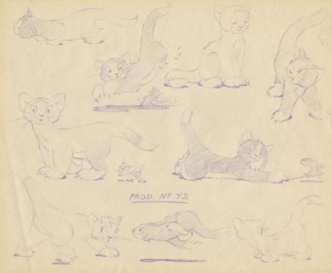 Tom and Jerry Puss Gets the Boot 1942 Model Sheet - ID: augmgm001 MGM