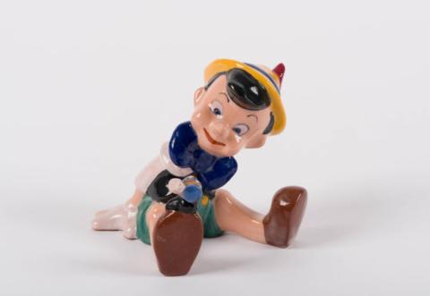 1940 Pinocchio& Jiminy Cricket Ceramic Figurine - ID: brayton00009pj Disneyana