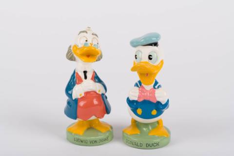 1961 Donald Duck and Ludwig Von Drake Salt & Pepper Shakers - ID: enesco0012sp Disneyana