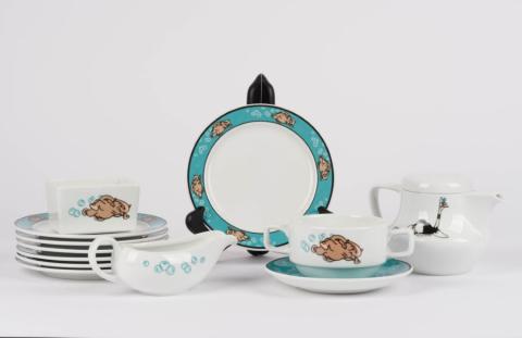 EuroDisney Fantasia 12 Piece Dish Set by Royal Porcelain - ID: euro0001set Disneyana