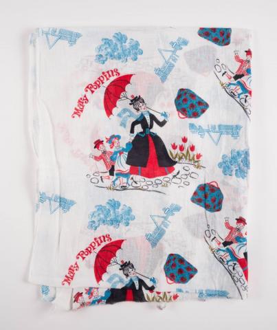1964 Mary Poppins Printed Cotton Fabric - ID: febdisneyana21565 Disneyana
