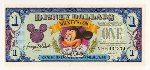 1993 Toontown Grand Opening Press Disneyland Dollar - ID: febdisneyland22014 Disneyana