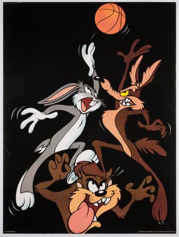 Bugs, Taz, and Wile E Coyote Basketball Limited Edition Poster - ID: feblooney22042 Warner Bros.