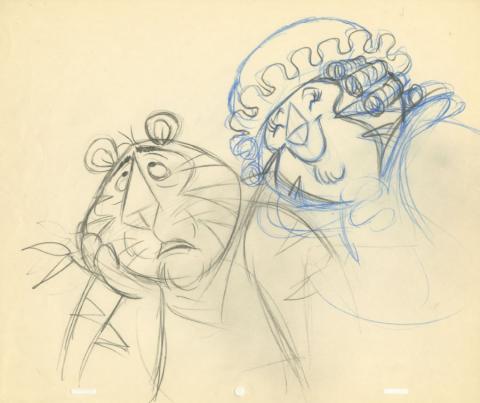 1950s Frosted Flakes Cereal Commercial Production Drawing - ID: jancommercial22060 Commercial