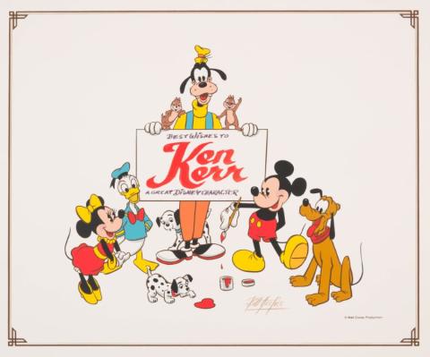 Ken Kerr Retirement Poster by Bill Justice - ID: jandisney22219 Walt Disney