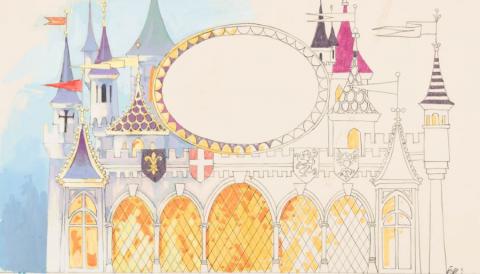 Disney on Parade Sleeping Beauty Castle Concept Painting - ID: jandisneyland22154 Disneyana