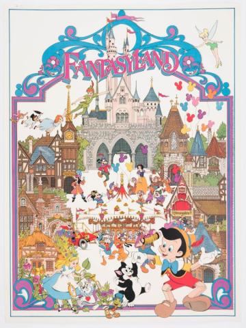 1980s Disneyland New Fantasyland Souvenir Poster - ID: jandisneyland22157 Disneyana