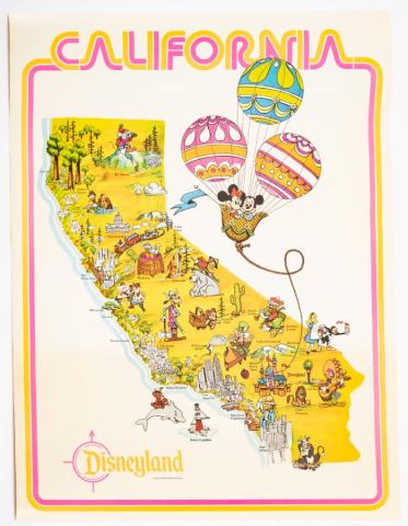 California Landmark Map Disneyland Poster - ID: jandisneyland22181 Disneyana