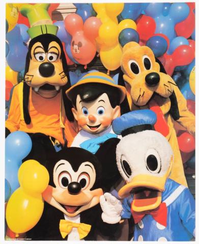 Disneyland Mascots & Balloons Poster - ID: jandisneyland22182 Disneyana