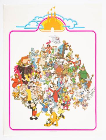 1970s Disneyland Character Group Poster - ID: jandisneyland22185 Disneyana