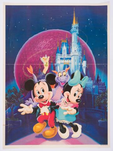 1985 EPCOT Poster with Figment, Mickey, and Minnie  - ID: janfigment22251 Disneyana