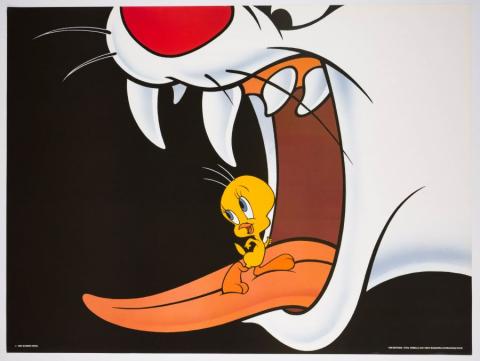 Sylvester & Tweety Tricky Meal Limited Edition Poster - ID: janlooney22307 Warner Bros.