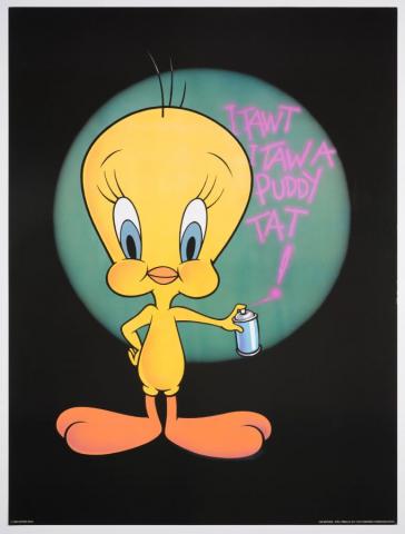 Tweety Graffitti Limited Edition Poster - ID: janlooney22332 Warner Bros.
