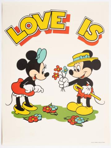 Mickey & MInnie "Love Is" Poster - ID: janmickey22177 Disneyana