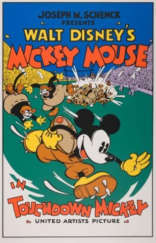 Touchdown Mickey Serigraph Poster Print - ID: janmickey22294 Walt Disney
