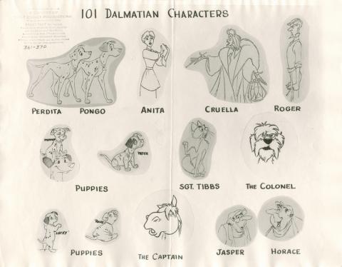 101 Dalmatians Photostat Model Sheet - ID: janmodel20070 Walt Disney