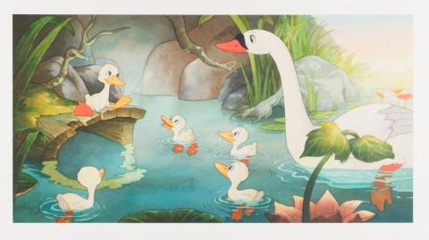 Toby Bluth Ugly Duckling Limited Edition Test Print - ID: jantoby22146 Walt Disney