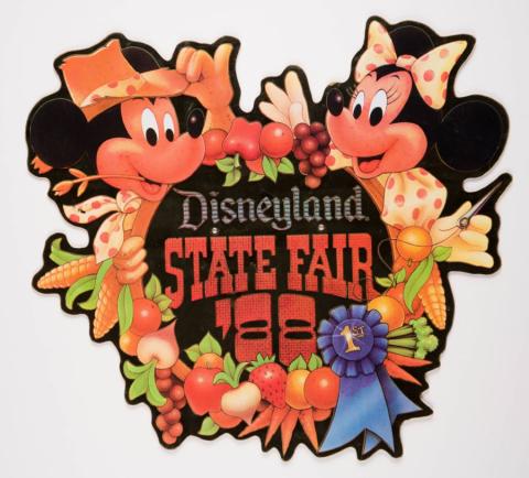 Disneyland State Fair '88 Lamppost Sign - ID: juldisneyana21086 Disneyana