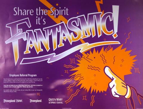 Fantasmic Grand Opening Walt Disney Company Hiring Poster - ID: juldisneyana21162 Disneyana