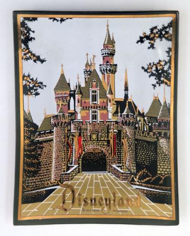 Disneyland Sleeping Beauty Castle Glass Dish - ID: julydisneyana21118 Disneyana