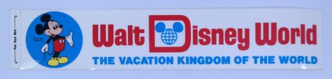 Walt Disney World Bumper Sticker - ID: julydisneyana21143 Disneyana