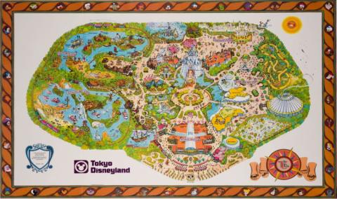 1980 Tokyo Disneyland Pre-Opening Map - ID: jun22003 Disneyana