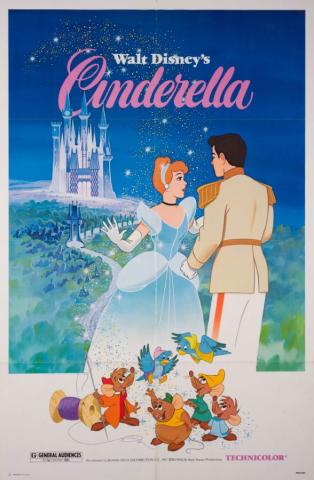 Cinderella 1981 Re-release Promotional Poster  - ID: jun22214 Walt Disney