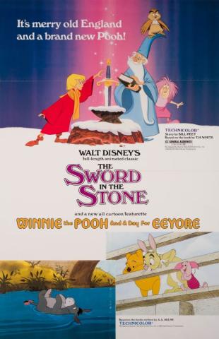 Winnie the Pooh and a Day for Eeyore and The Sword in the Stone Promotional Poster  - ID: jun22216 Walt Disney