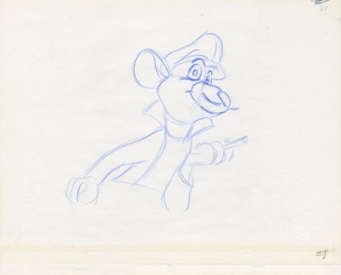 Great Mouse Detective Basil Production Drawing - ID: jun22317 Walt Disney