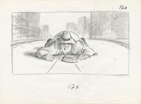 Who Framed Roger Rabbit Eddie Storyboard Drawing - ID: jun22333 Walt Disney