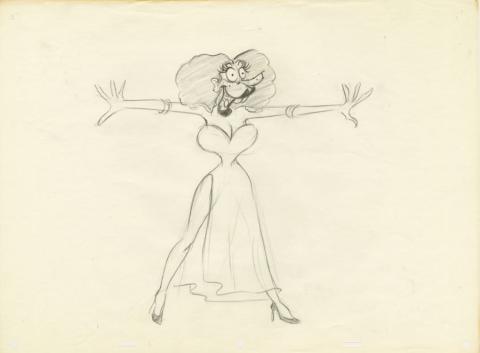 Who Framed Roger Rabbit Lena Hyena Development Drawing - ID: jun22345 Walt Disney