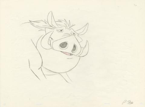 Lion King Pumbaa Production Drawing - ID: jun22359 Walt Disney