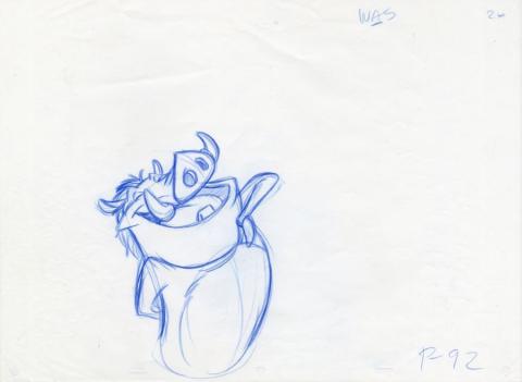 Lion King Young Warthog Production Drawing - ID: jun22361 Walt Disney