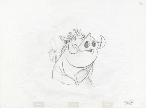 Lion King Pumbaa Production Drawing - ID: jun22362 Walt Disney