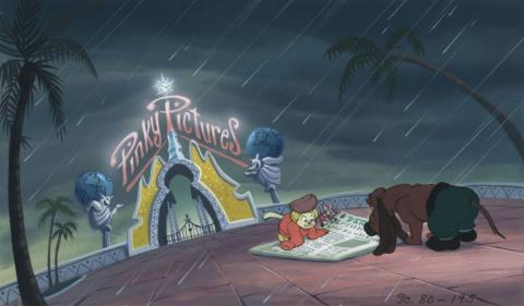 Rock-A-Doodle Pinky Pictures Background Color Key Concept - ID: junbluth21101 Don Bluth