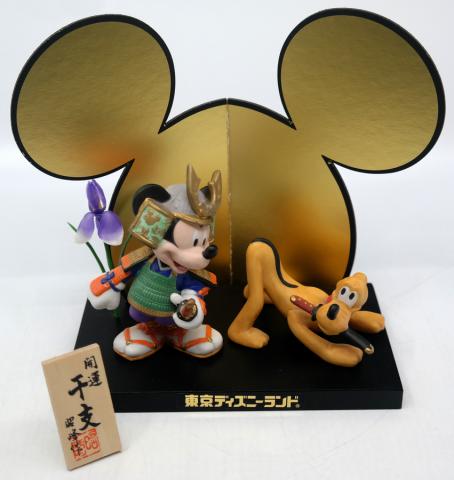 Tokyo Disneyland Samurai Mickey Mouse & Pluto Figurine Set - ID: jundisneyana20264 Disneyana