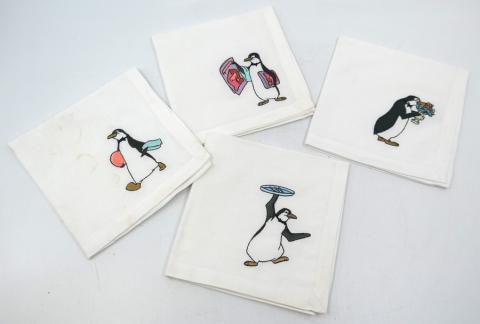 Mary Poppins Penguins Cloth Handkerchief Set - ID: jundisneyana20335 Disneyana