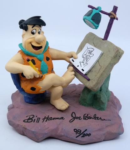 1992 Fred Flintstone Draws George Jetson Limited Edition Sculpture - ID: junflintstones21334 Hanna Barbera