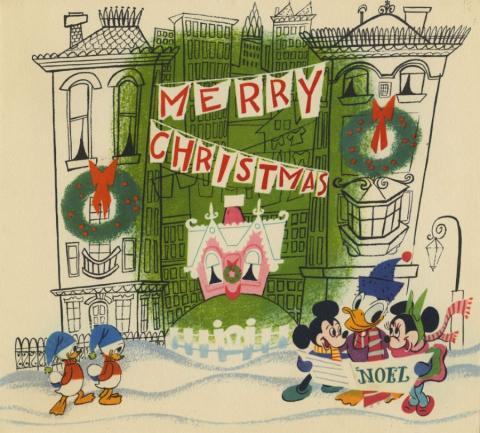 1951 Walt Disney Studios Christmas Card with Envelope - ID: mardisney22085 Walt Disney