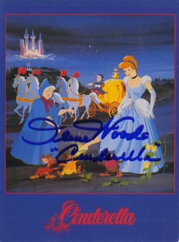 Cinderella Postcard Signed by Ilene Woods - ID: mardisney22374 Disneyana