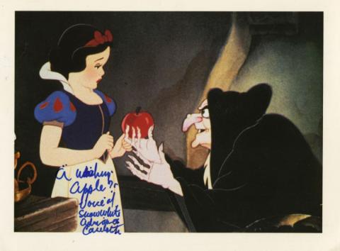 Snow White Postcard Signed by Adriana Caselotti - ID: mardisney22383 Disneyana