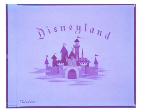 1954 Disneyland Castle Christmas Card Printing Transparency - ID: mardisneyland22081 Disneyana