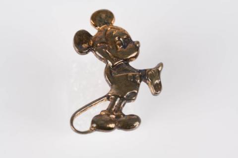 Mickey Mouse Gold Tone Sterling Tie Tack Pin - ID: marmickey22015 Disneyana