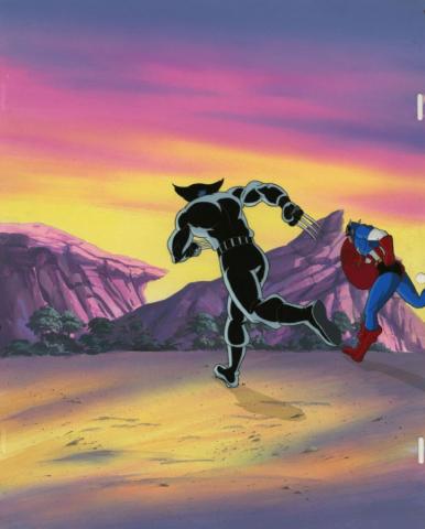 X-Men Old Soldiers Captain America & Wolverine Key Cel and Background - ID: may22124 Marvel
