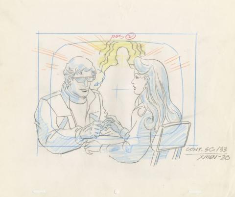 X-Men Cyclops and Jean Grey Layout Drawing - ID: may22136 Marvel