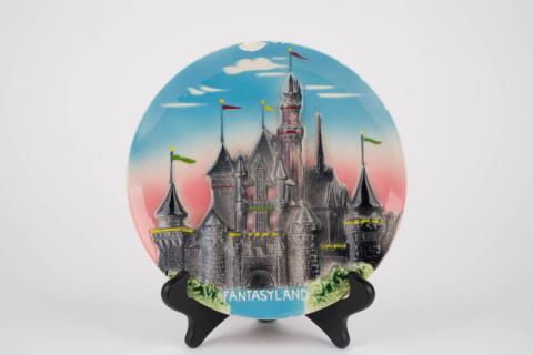 1950s Disneyland Fantasyland 3-D Ceramic Plate - ID: may22181 Disneyana